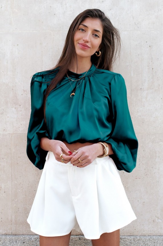 Blusa Fox verde botella