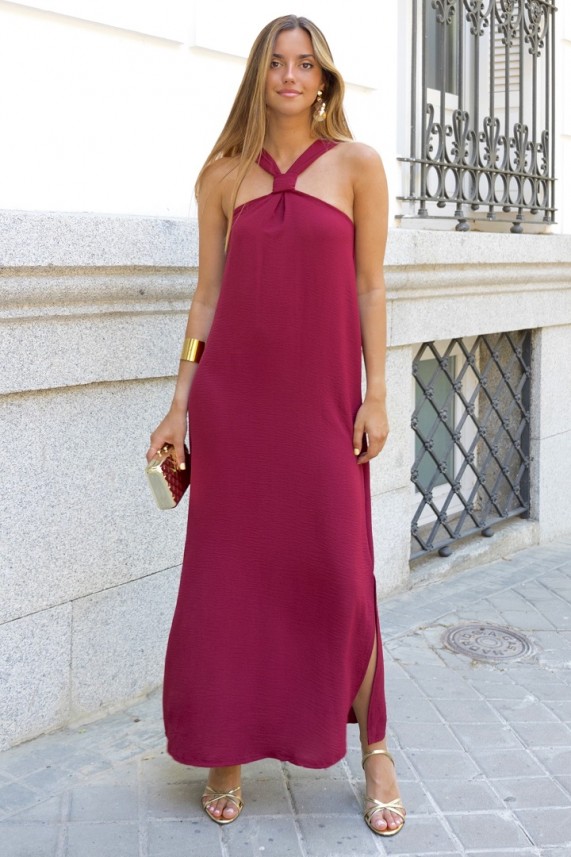 Vestido Docxer burdeos
