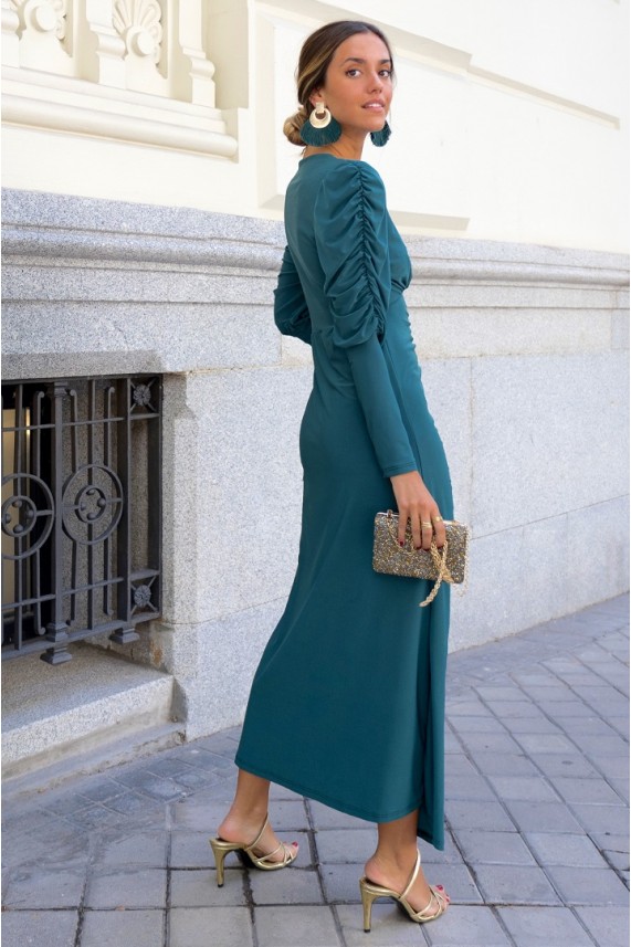 Vestido Favilli azul cobalto