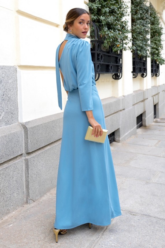 Vestido Marchand azul celeste