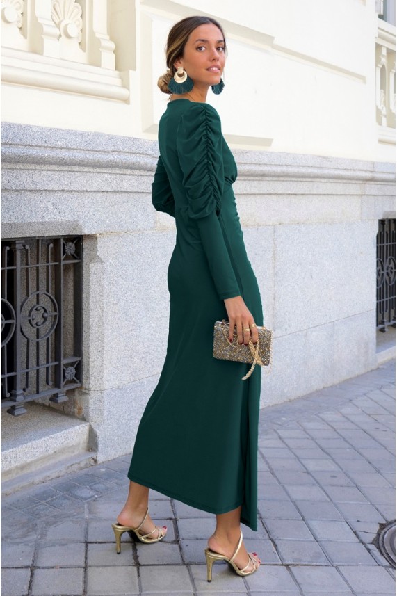 Vestido Favilli verde botella