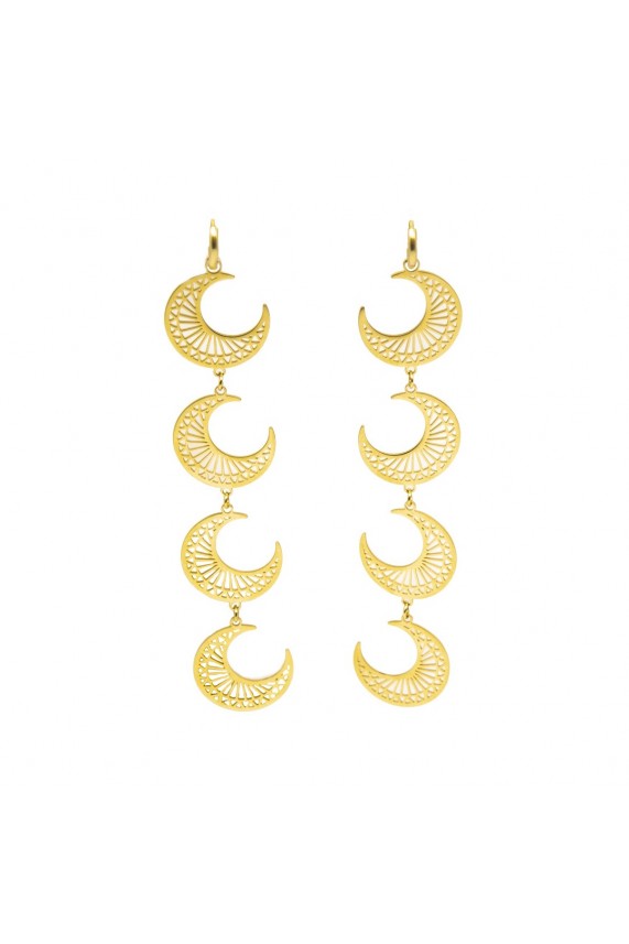 Pendientes Reka dorado