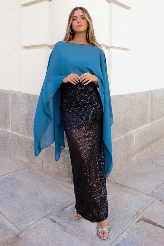 Capa Hamza azul cobalto