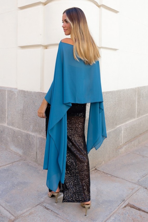 Capa Hamza azul cobalto