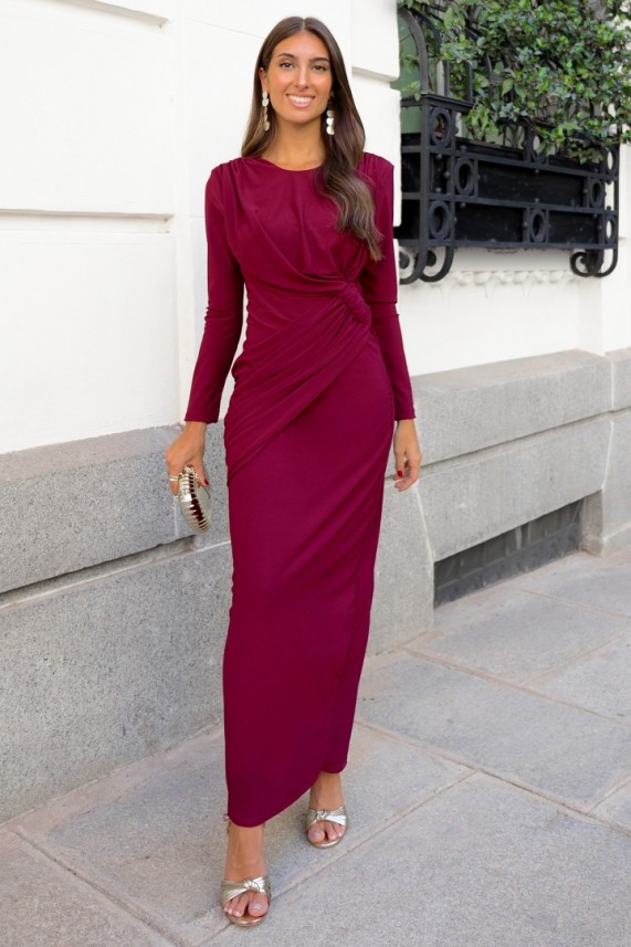 Vestido Carpene burdeos