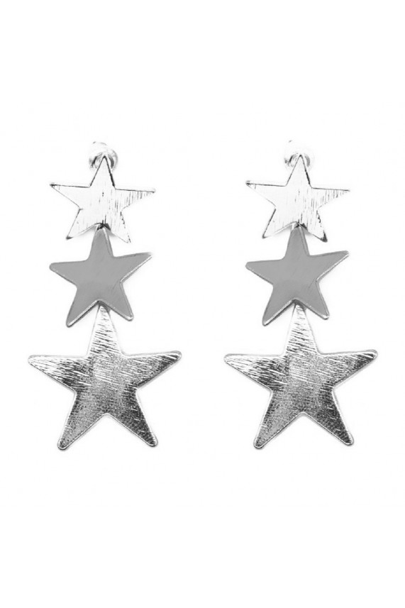 Pendientes Stars plata