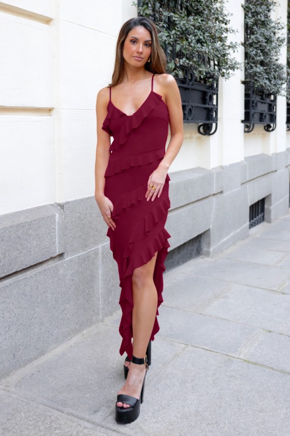 Vestido Cameron burdeos
