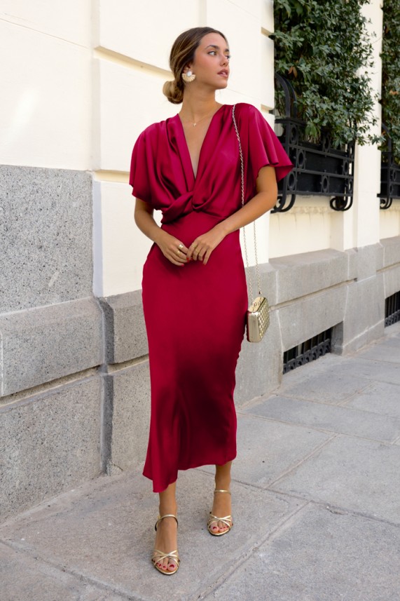 Vestido Koning burdeos