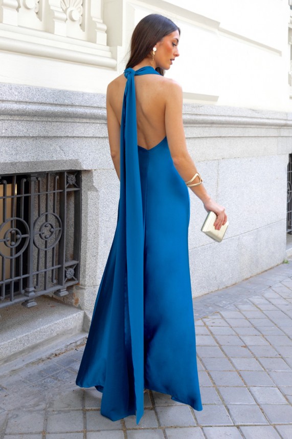 Vestido Nielsen azul cobalto