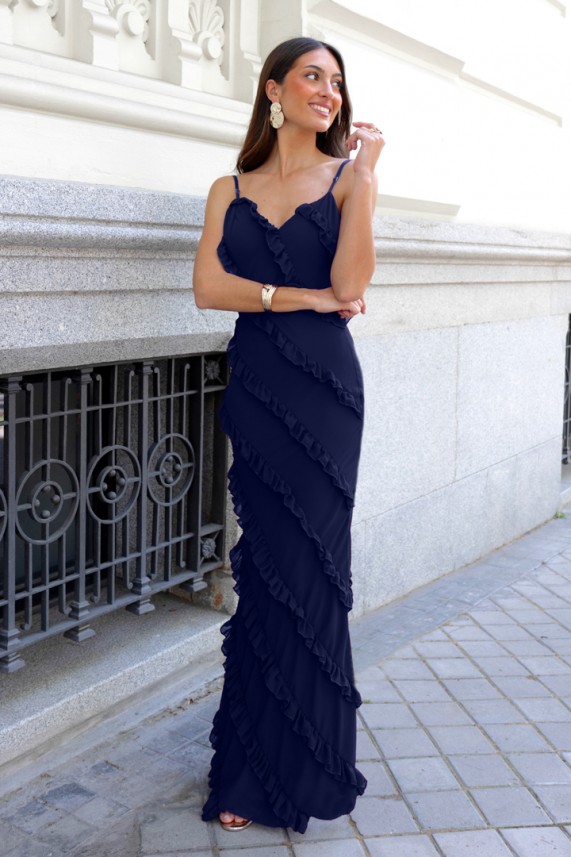 Vestido Sakara azul marino