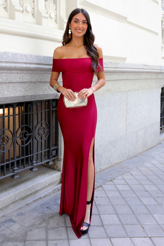 Vestido Mezzano burdeos