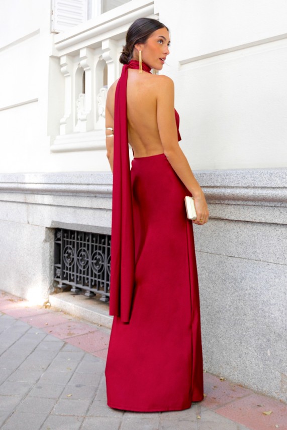 Vestido Positano burdeos