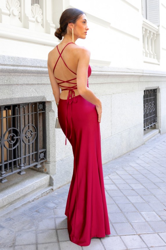 Vestido Vietto burdeos