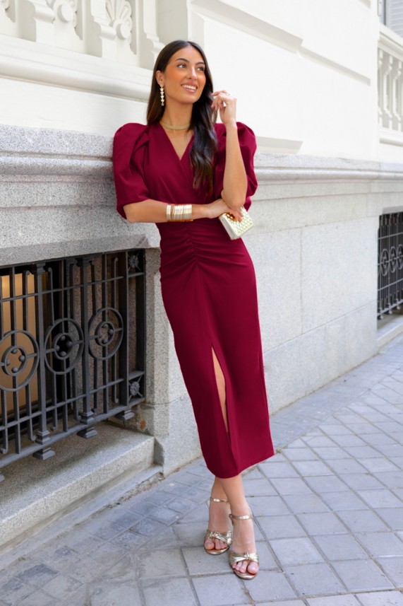 Vestido Reglio burdeos