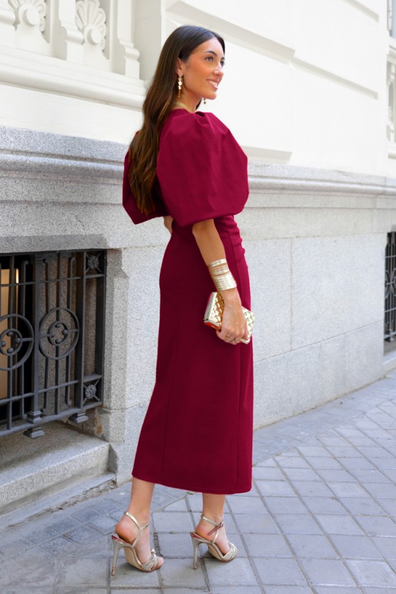 Vestido Reglio burdeos