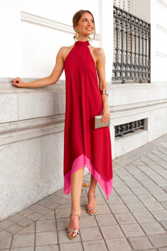 Vestido Mundy burdeos