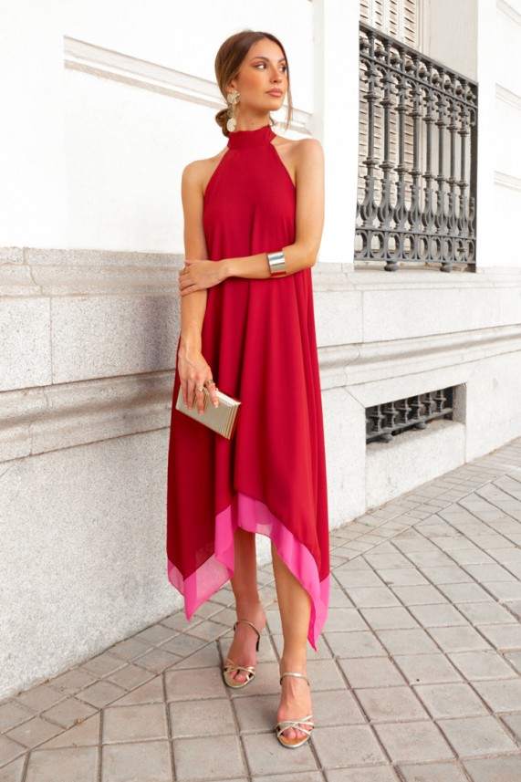 Vestido Mundy burdeos