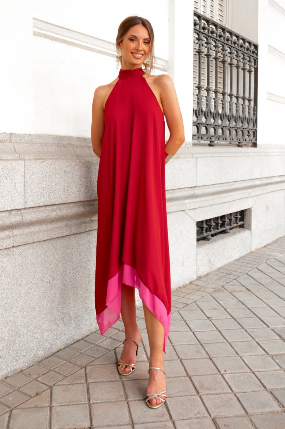 Vestido Mundy burdeos