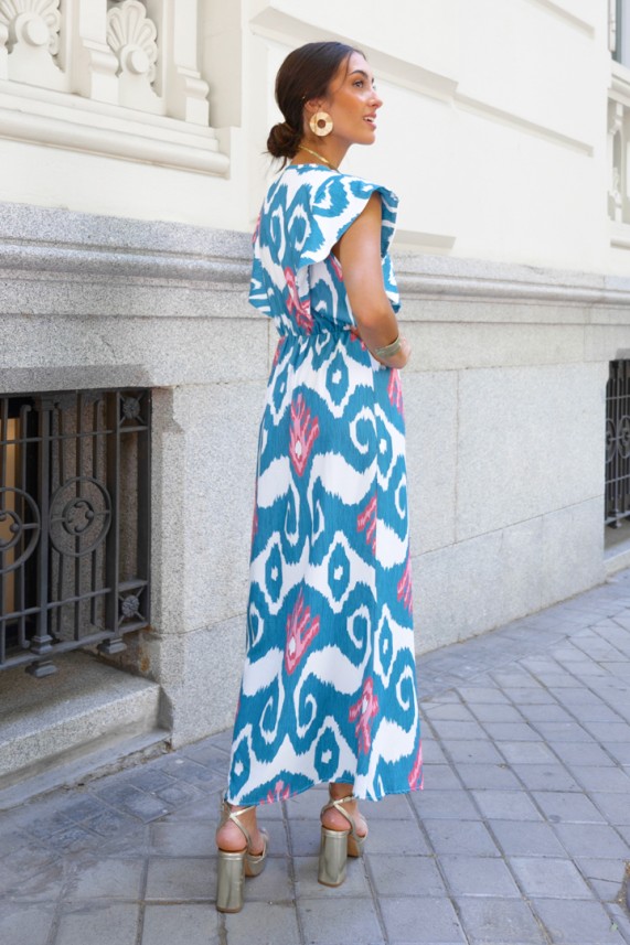 Vestido Bagnara azul cobalto