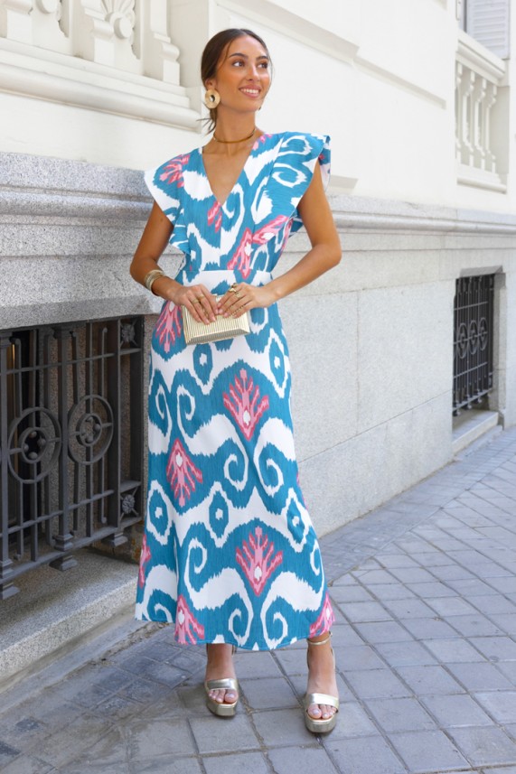 Vestido Bagnara azul cobalto