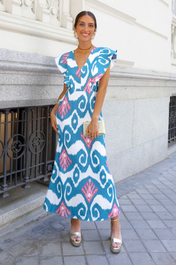 Vestido Bagnara azul cobalto