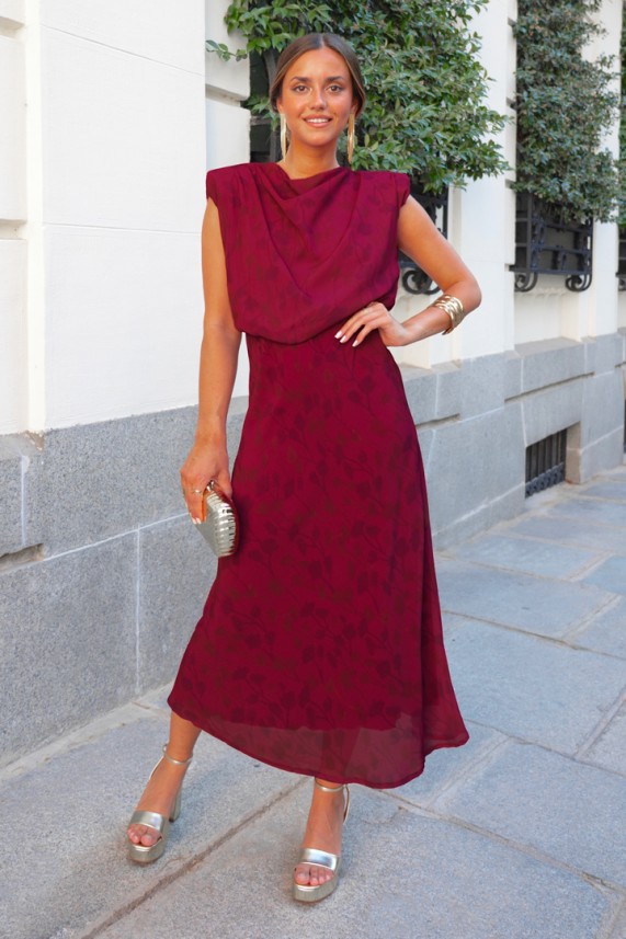 Vestido Barson burdeos