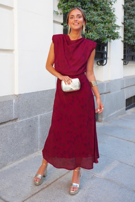 Vestido Barson burdeos