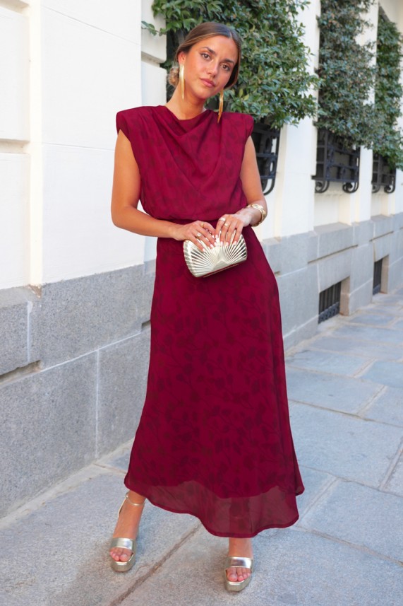 Vestido Barson burdeos