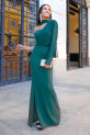 Vestido Piselli verde botella