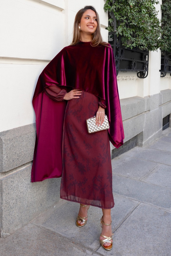 Capa Alexander burdeos