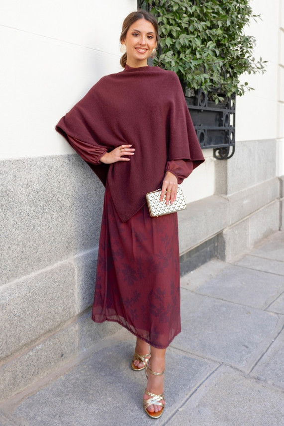 Poncho Paletti burdeos