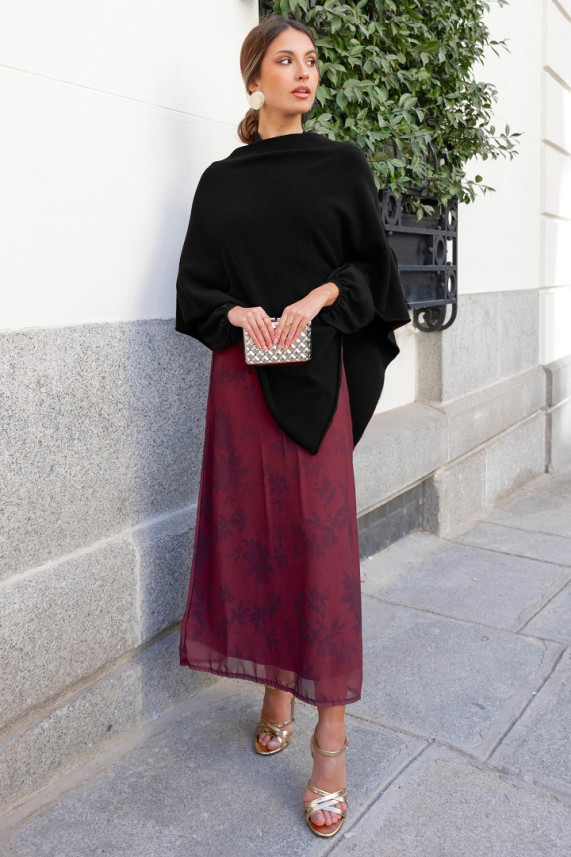 Poncho Paletti negro