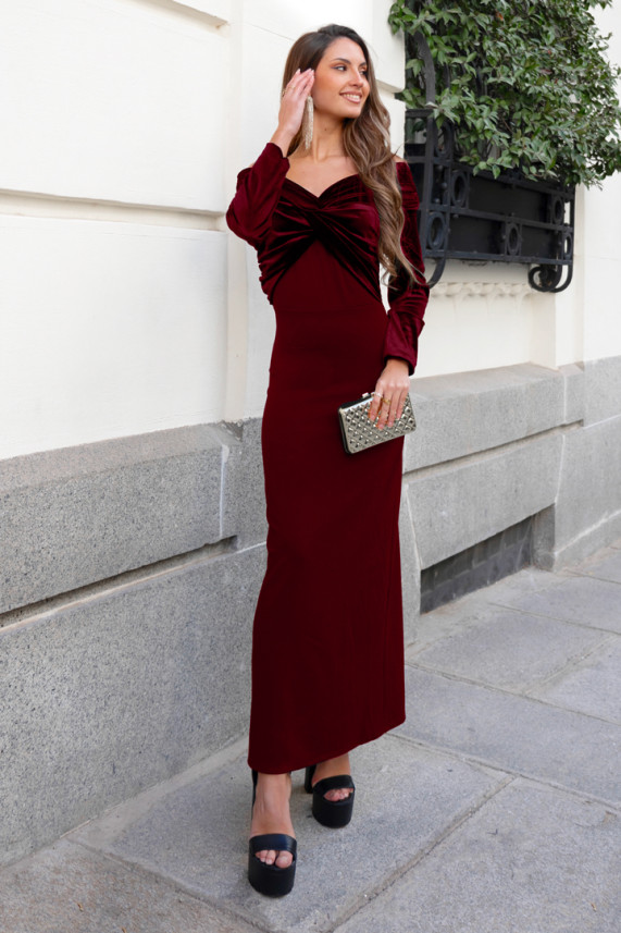 Vestido Belletta burdeos