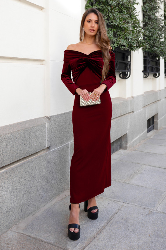 Vestido Belletta burdeos