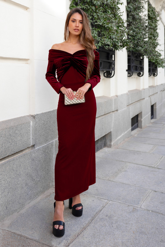 Vestido Belletta burdeos