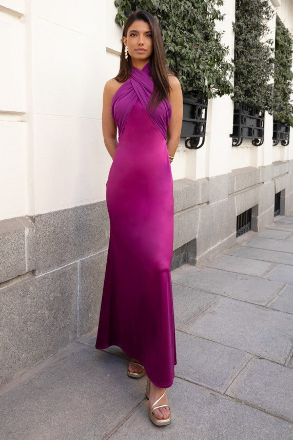 Vestido Arzilli buganvilla