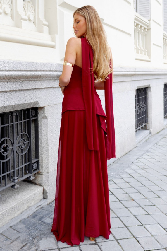 Vestido Nokers burdeos