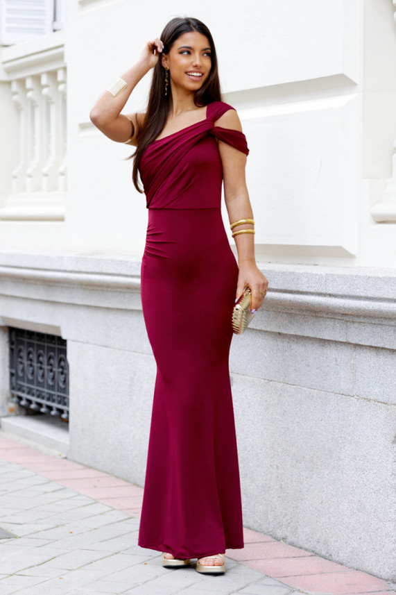 Vestido Teddens burdeos