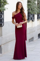 Vestido Hamdam burdeos