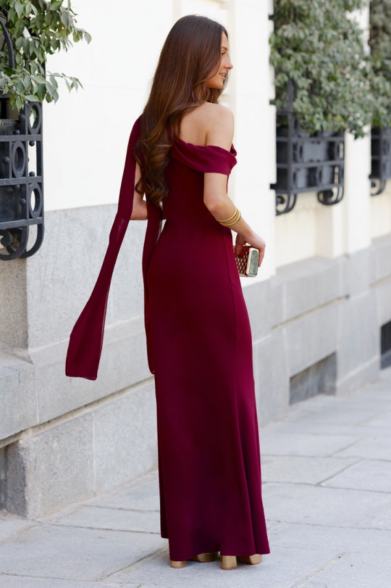 Vestido Hamdam burdeos