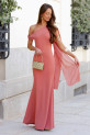Vestido Hamdam rosa empolvado