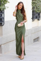 Vestido Spencer verde caza
