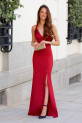 Vestido Cretti burdeos
