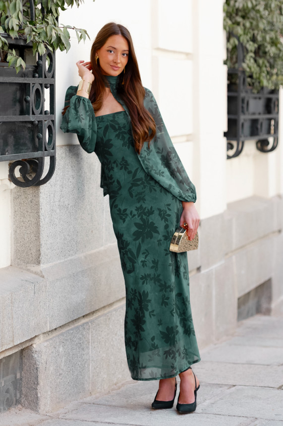 Vestido Santucci verde botella