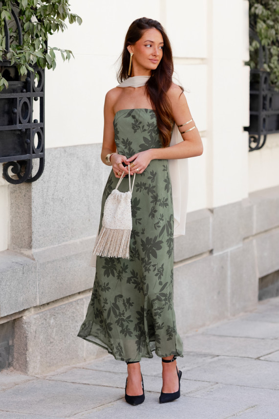 Vestido Santucci verde caza