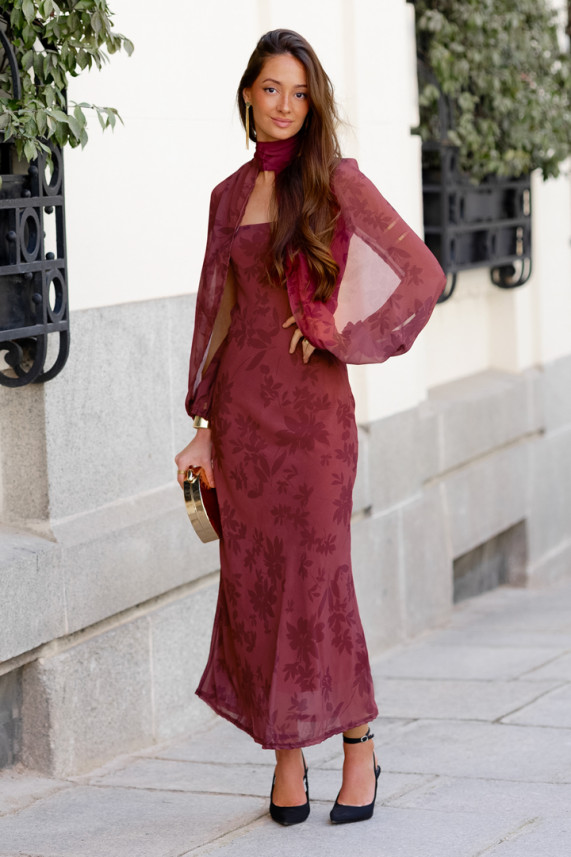 Vestido Santucci burdeos