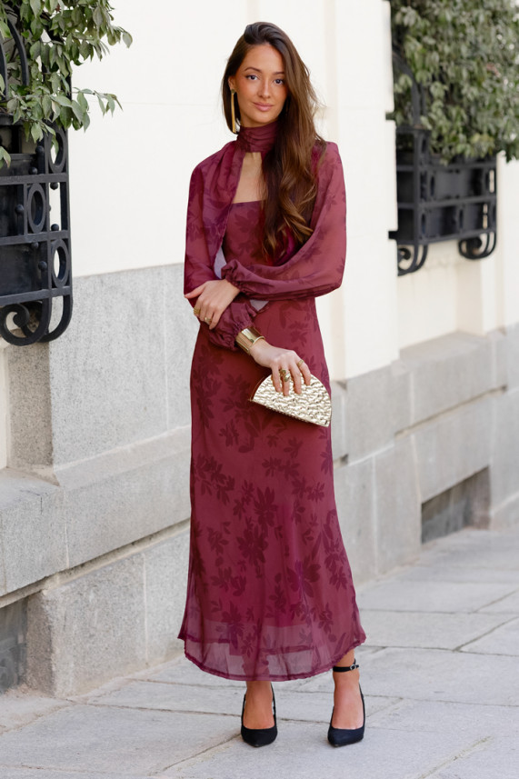 Vestido Santucci burdeos