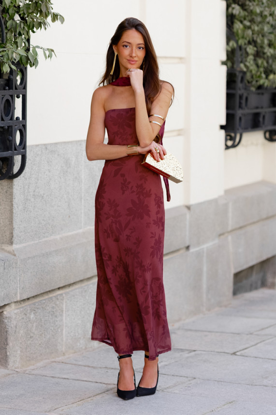 Vestido Santucci burdeos