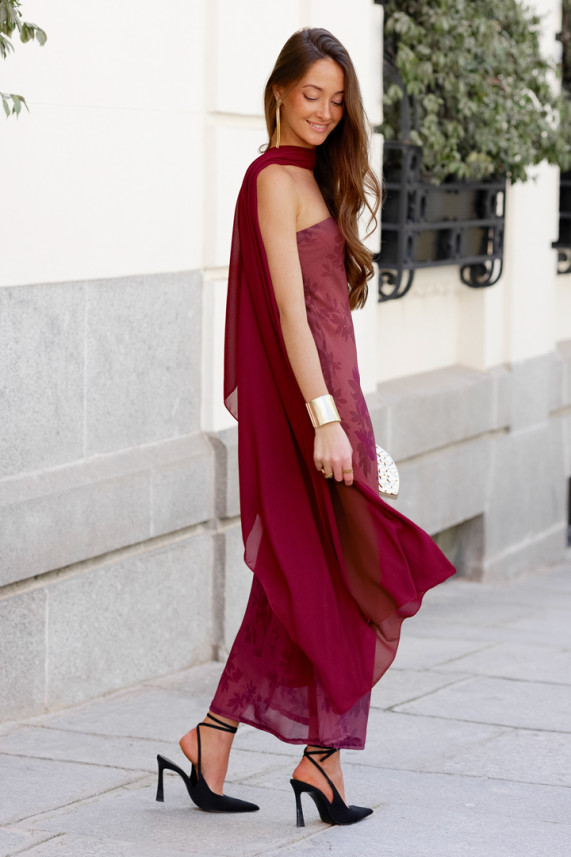 Vestido Santucci burdeos