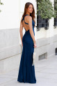 Vestido Cretti azul marino